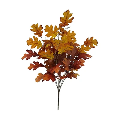 Fall Brown Artificial Oak Leaf Bush, 20 in