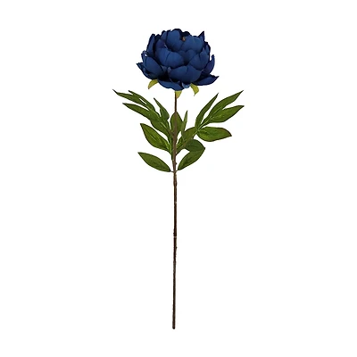 Fall Blue Artificial Peony Stem, 23 in