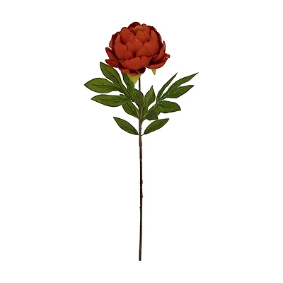 Fall Orange Artificial Peony Stem, 23 in