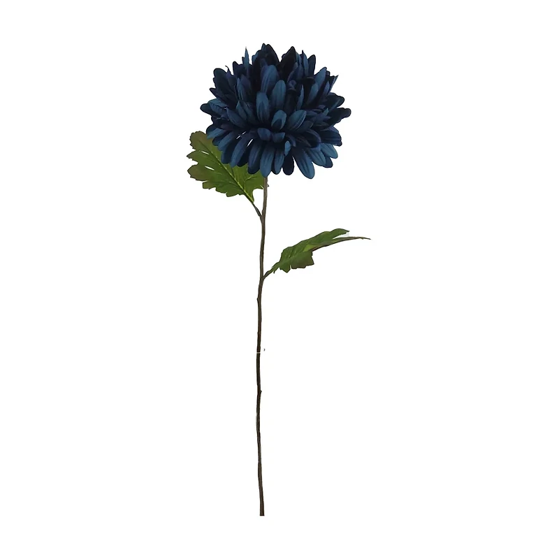 Artificial Blue Mum Floral Stem, 23 in