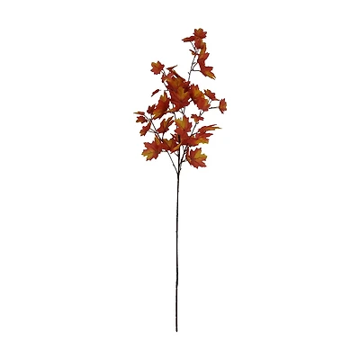 Harvest Red Artificial Maple Leaf Stem, 41 in