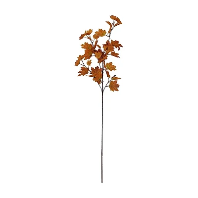 Harvest Orange Artificial Maple Leaf Stem, 41 in