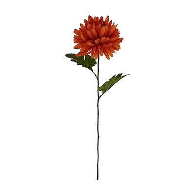 Fall Harvest Orange Artificial Mum Stem, 23 in