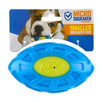 Nerf Blue & Green Squeaker Football Dog Toy