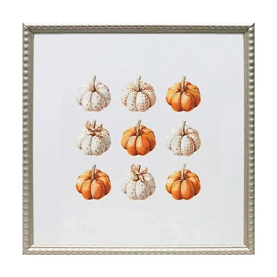 Framed Painterly Pumpkin Canvas Art A, 16x16 in