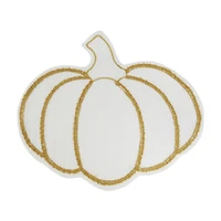 Fall Harvest White Polyester Pumpkin Placemat, 15 in