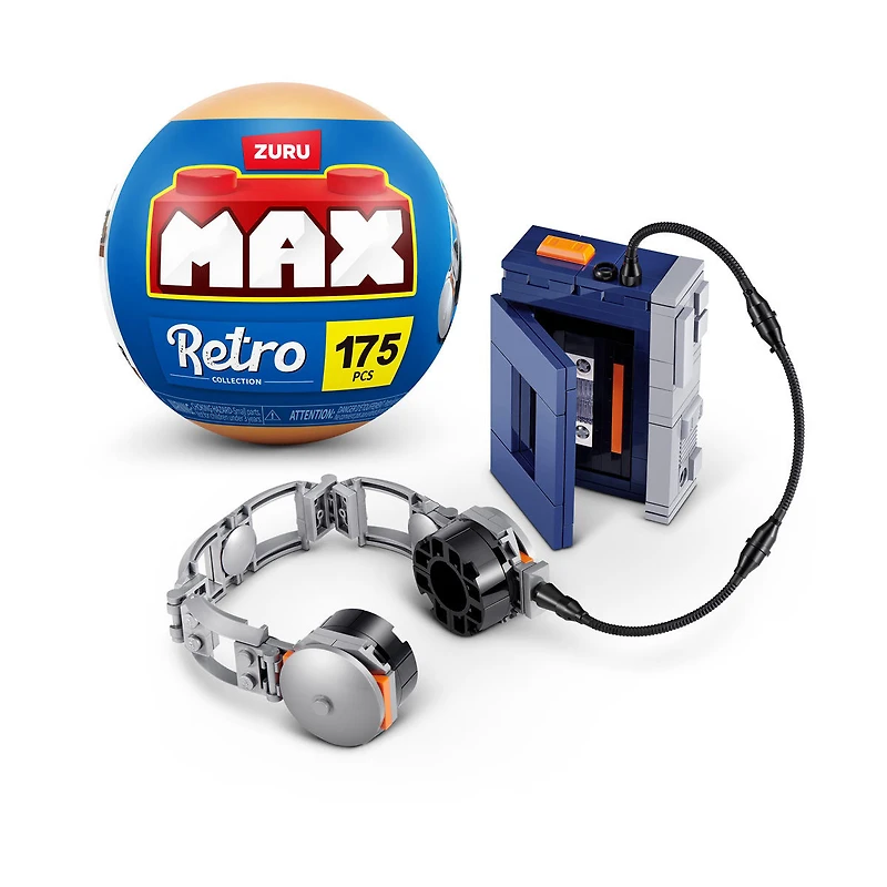 MAX Build More Premium Retro S2 Building Bricks Collection (Cassette Player) by ZURU