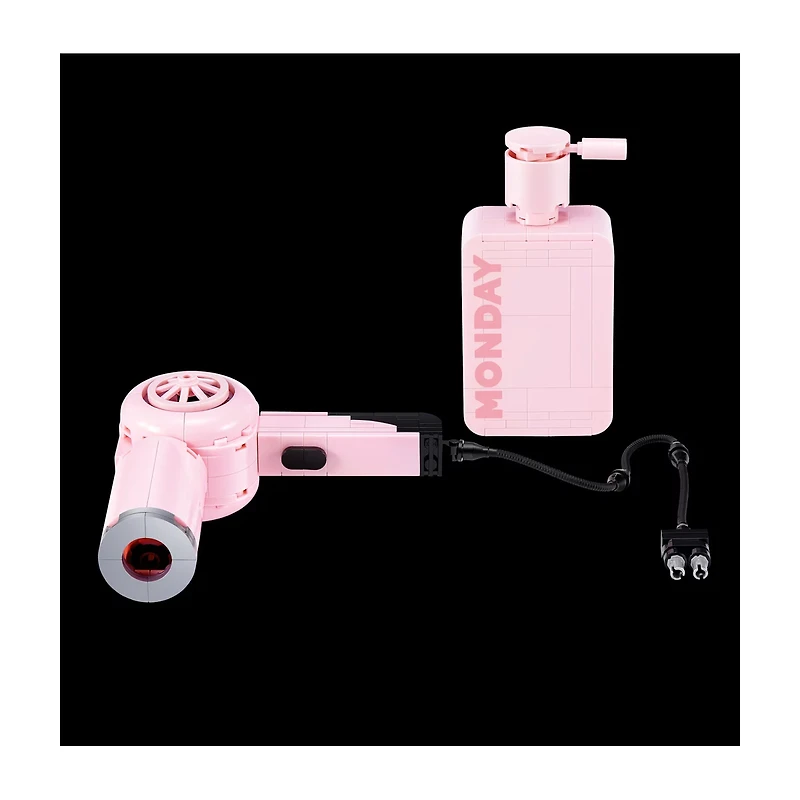 MAX Build More Premium Beauty Building Bricks Collection (Hair Dryer & Monday Shampoo) by ZURU