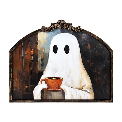 Halloween Ghost Coffee Framed Art, 20.5x16.5x1.12 in