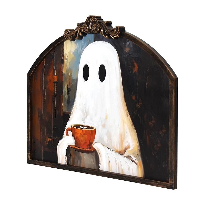 Halloween Ghost Coffee Framed Art, 20.5x16.5x1.12 in