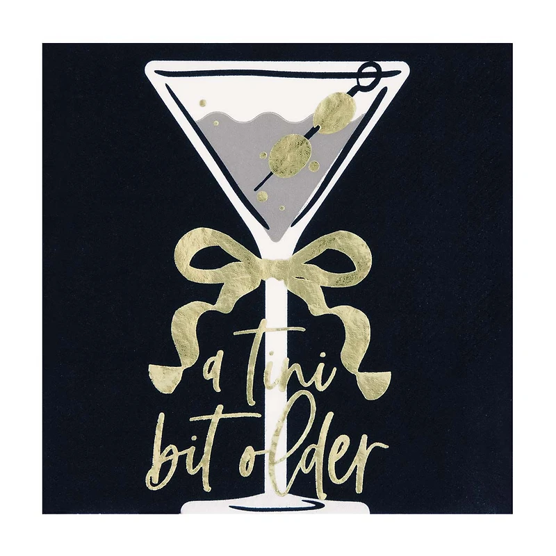 'A Tini Bit Older' Printed Beverage Napkins, 16 ct