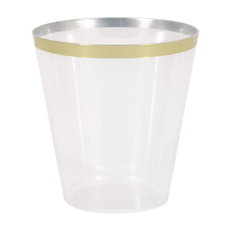 Premier Stylz Black & White Plastic Shot Glasses, 2 fl oz, 20 ct