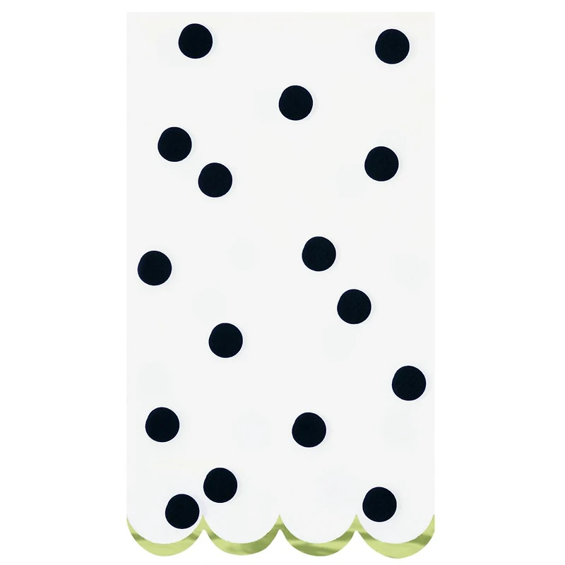 Black, White & Gold Polka Dot Guest Napkins, 16 ct