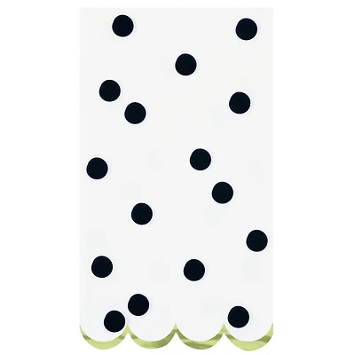 Black, White & Gold Polka Dot Guest Napkins, 16 ct