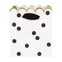 White with Black Polka Dots Party Favor Bag, 3 ct