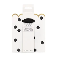 White with Black Polka Dots Party Favor Bag, 3 ct