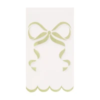 White & Gold Bow Guest Napkin, 16 ct