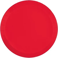 Red Round Paper Plates, 7 in, 8 ct