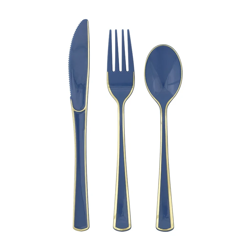 Premier Stylz Coastal Blue Cutlery, 18 pk