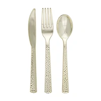 Premier Stylz Hammered Gold Cutlery, 24 pk