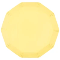 Yellow Hexagon Shaped Paper Plates, 7 in, 8 ct
