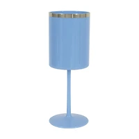 Premier Stylz Coastal Blue Plastic Wine Glass