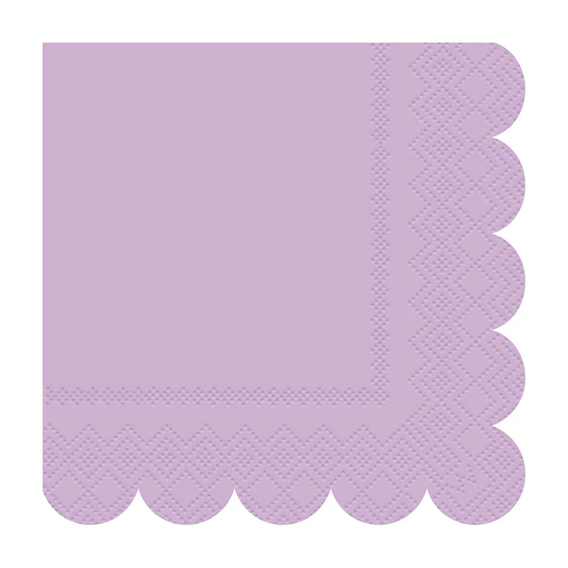 Premier Stylz Pink/Purple Scalloped-Edge Beverage Napkins, 16 ct, 3 Assorted