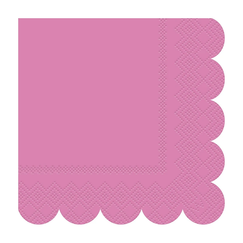 Premier Stylz Pink/Purple Scalloped-Edge Beverage Napkins, 16 ct, 3 Assorted