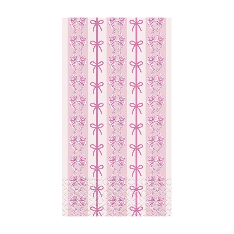 Premier Stylz Pink Bow Guest Napkins, 16 ct