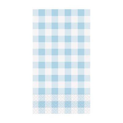 Premier Stylz Blue Gingham Guest Napkins, 16 ct