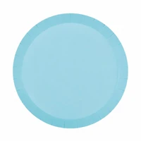 Sky Blue Round Paper Plates, 7 in, 8 ct