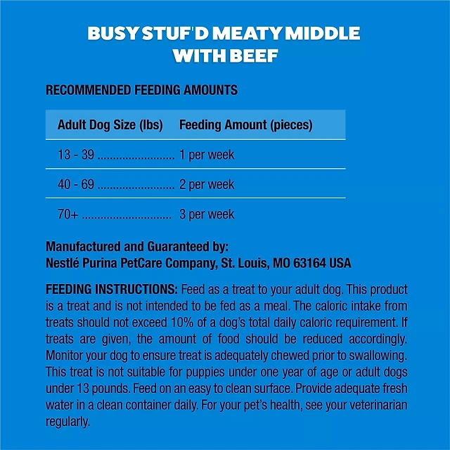 Purina Busy Stuf’d Medium Long Lasting Dog Chews