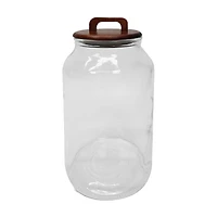 Fall Harvest Wood Lid Glass Canister, 1.08 gal