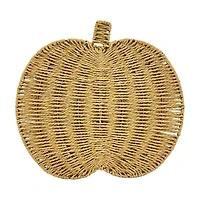 Harvest Brown Paper Rope Pumpkin Charger, 14.2x15 in