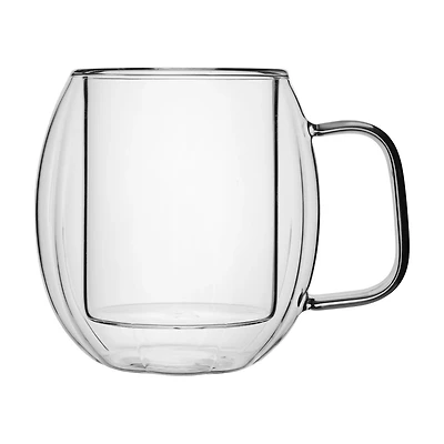 Harvest Double-Walled Borosilicate Glass Pumpkin Mug