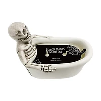 Black Magic Martini Skeleton Tub Ceramic Candle, 7.4 oz