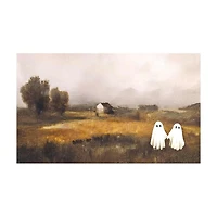 Halloween Ghost Farmhouse Canvas Wall Art, 18x30 in