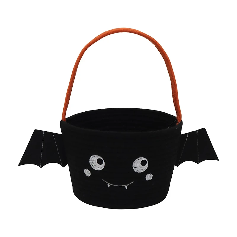 Halloween Bat Fabric Basket, 8x6 in