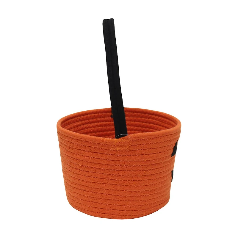 Halloween Pumpkin Fabric Basket, 8x6 in