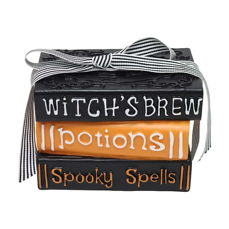Halloween Spell Book Stack Decor