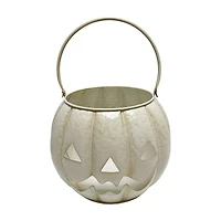 Halloween Cream Jack-O-Lantern Pumpkin Basket