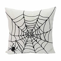 Spider Web Halloween Pillow, 16x16 in