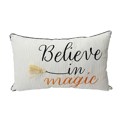 Believe in Magic Halloween Pillow, 12x20 in