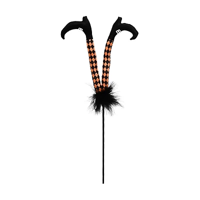 Halloween Witch Leg Plant Pick