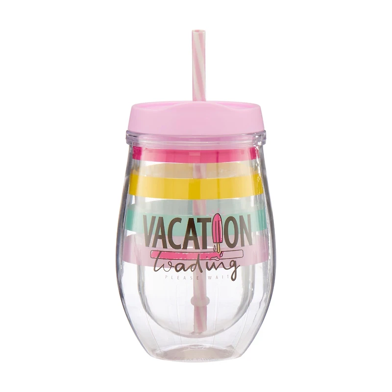 Vacation Loading Wine Tumbler, 12 oz