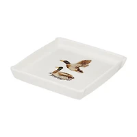 Holly Williams Fall Printed Duck Trinket Tray Décor, 6 in x 6 in