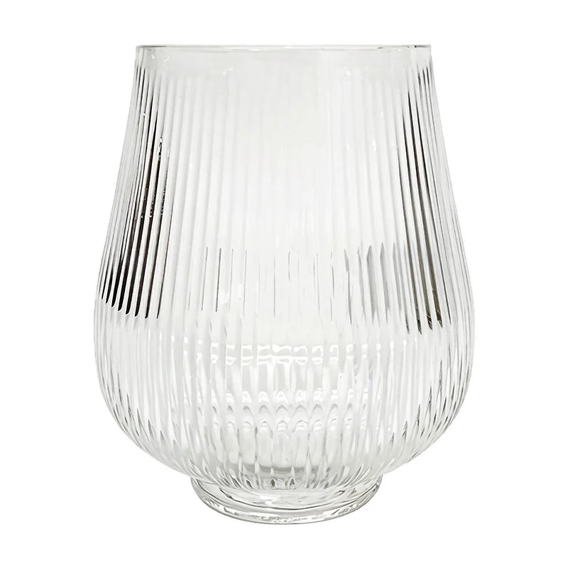 Clear Tulip Shape Glass Vase, 5.75 in