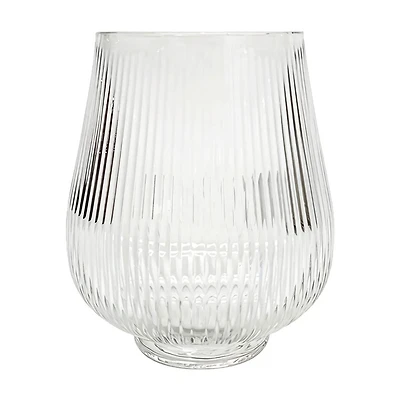 Clear Tulip Shape Glass Vase, 5.75 in