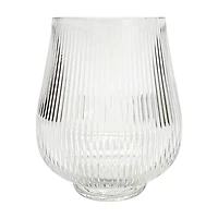 Clear Tulip Shape Glass Vase, 5.75 in