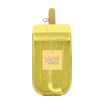 BWell Summer Yellow and White Popsicle Water Bottle